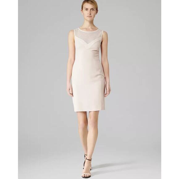 Reiss Lansky Sheath Dress Faint Rose Size 0 NWT - Picture 2 of 6